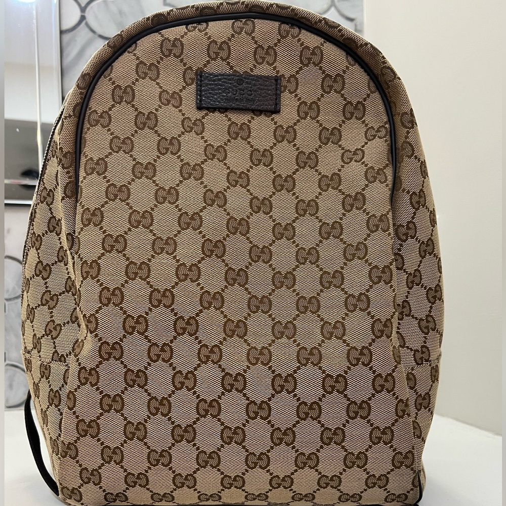 GUCCI TOP ZIP BACKPACK MONOGRAM